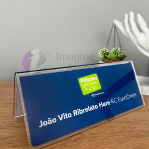 Placa de Acrílico de Mesa Personalizada