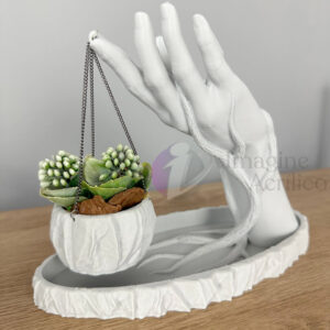 Vaso Decorativo Modelo 2 – Design Exclusivo em Formato de Mão | Imagine Acrílico Goiânia-GO